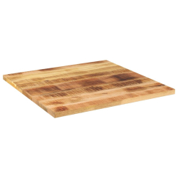 Blat do stolika, 70x70x2,5 cm, kwadratowy, surowe drewno mango