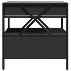 Stolik kawowy z LED Infinity, czarny, 50x50x51 cm
