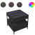 Stolik kawowy z LED Infinity, czarny, 50x50x51 cm