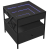 Stolik kawowy z LED Infinity, czarny, 50x50x51 cm