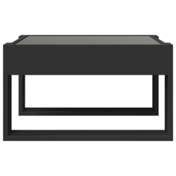 Stolik kawowy z LED Infinity, czarny, 50x53x30 cm