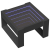 Stolik kawowy z LED Infinity, czarny, 50x53x30 cm