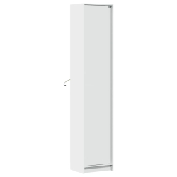 Wysoka szafka z LED, biała, 41,5x32,5x200 cm