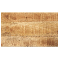 Blat do stolika, 40x20x2,5 cm, prostokątny, surowe drewno mango