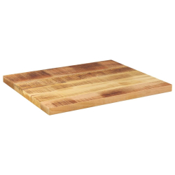 Blat do stolika, 60x50x2,5 cm, prostokątny, surowe drewno mango