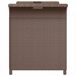 Ławka ogrodowa z poduszką, brązowa, 116x46x57 cm, polirattan
