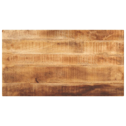 Blat do stołu, 100x70x2,5 cm, prostokątny, surowe drewno mango