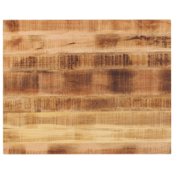 Blat do stołu, 100x80x2,5 cm, prostokątny, surowe drewno mango