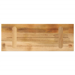 Blat do stolika, 80x30x2,5 cm, prostokątny, surowe drewno mango