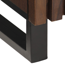 Szafka, brązowa, 60x34x75 cm, lite drewno mango