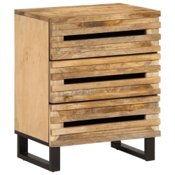 Szafka nocna, 50x34x62 cm, surowe drewno mango