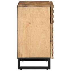 Szafka nocna, 50x34x62 cm, surowe drewno mango