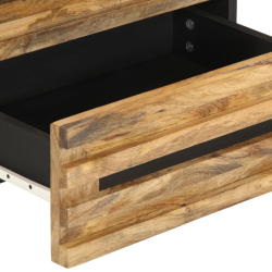 Szafka nocna, 50x34x62 cm, surowe drewno mango