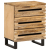 Szafka nocna, 50x34x62 cm, surowe drewno mango