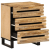 Szafka nocna, 50x34x62 cm, surowe drewno mango