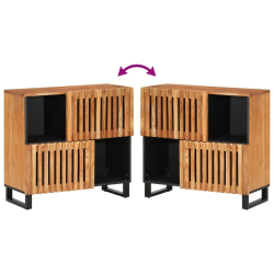 Szafka, 80x34x75 cm, lite drewno akacjowe