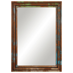 Lustro łazienkowe, 50x70 cm, lite drewno akacjowe i szkło