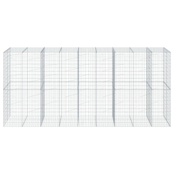 Kosz gabionowy z pokrywą, 450x100x200 cm, galwanizowane żelazo