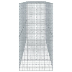 Kosz gabionowy z pokrywą, 450x100x200 cm, galwanizowane żelazo