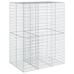 Kosz gabionowy z pokrywą, 150x100x200 cm, galwanizowane żelazo