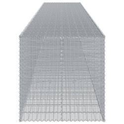 Kosz gabionowy z pokrywą, 1150x100x100 cm, galwanizowane żelazo