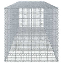 Kosz gabionowy z pokrywą, 450x100x100 cm, galwanizowane żelazo