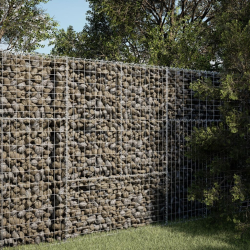 Kosz gabionowy z pokrywą, 100x100x150 cm, galwanizowane żelazo