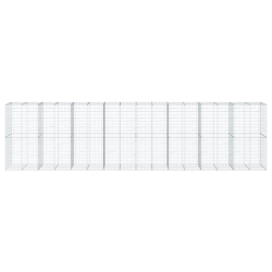 Kosz gabionowy z pokrywą, 800x100x200 cm, galwanizowane żelazo