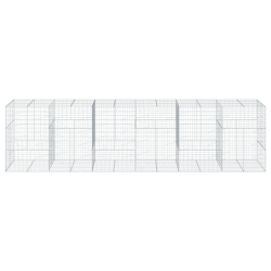 Kosz gabionowy z pokrywą, 600x100x150 cm, galwanizowane żelazo