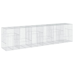 Kosz gabionowy z pokrywą, 600x100x150 cm, galwanizowane żelazo