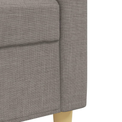 3-cz. zestaw sof z podnóżkiem i poduszkami, taupe, tkanina