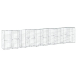 Kosz gabionowy z pokrywą, 1000x100x200 cm, galwanizowane żelazo