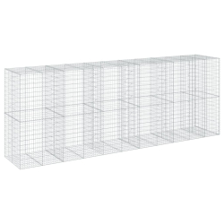 Kosz gabionowy z pokrywą, 550x100x200 cm, galwanizowane żelazo