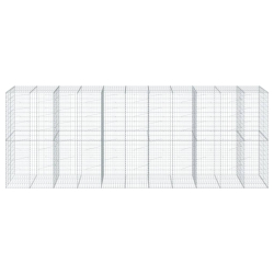 Kosz gabionowy z pokrywą, 550x100x200 cm, galwanizowane żelazo