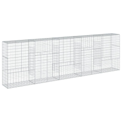 Kosz gabionowy z pokrywą, 500x50x150 cm, galwanizowane żelazo
