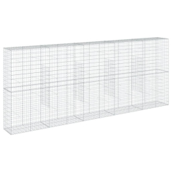 Kosz gabionowy z pokrywą, 500x50x200 cm, galwanizowane żelazo