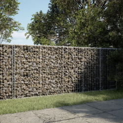 Kosz gabionowy z pokrywą, 250x100x100 cm, galwanizowane żelazo