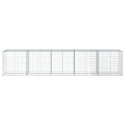 Kosz gabionowy z pokrywą, 500x100x100 cm, galwanizowane żelazo