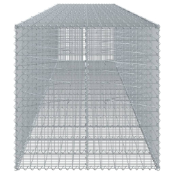 Kosz gabionowy z pokrywą, 750x100x100 cm, galwanizowane żelazo