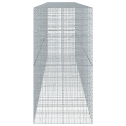 Kosz gabionowy z pokrywą, 650x100x200 cm, galwanizowane żelazo