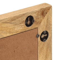 Lustro łazienkowe, 50x70 cm, surowe drewno mango i szkło