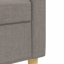 4-cz. zestaw sof z podnóżkiem i poduszkami, taupe, tkanina