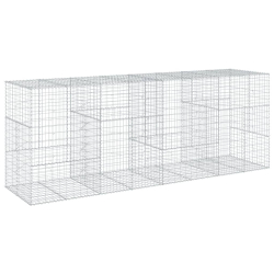 Kosz gabionowy z pokrywą, 400x100x150 cm, galwanizowane żelazo