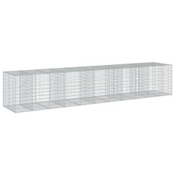 Kosz gabionowy z pokrywą, 550x100x100 cm, galwanizowane żelazo
