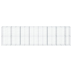 Kosz gabionowy z pokrywą, 750x100x200 cm, galwanizowane żelazo