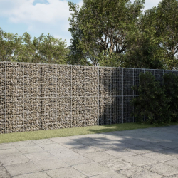 Kosz gabionowy z pokrywą, 400x100x200 cm, galwanizowane żelazo