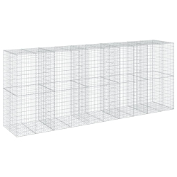 Kosz gabionowy z pokrywą, 500x100x200 cm, galwanizowane żelazo