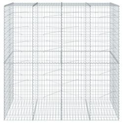 Kosz gabionowy z pokrywą, 200x100x200 cm, galwanizowane żelazo