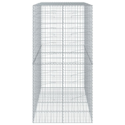 Kosz gabionowy z pokrywą, 200x100x200 cm, galwanizowane żelazo
