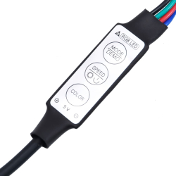 Stolik kawowy z LED Infinity, czarny, 90x50x41 cm